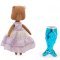 Látkový medvídek s extra ploutví 30 cm Cotti Motti Orange Toys - Oscar / Mermaid tail