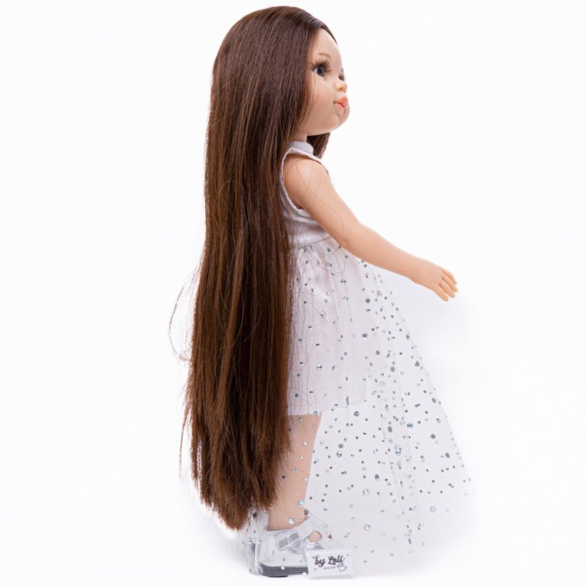 Šaty pro panenku Paola Reina a Minikane 32 cm By Loli - Glittery white