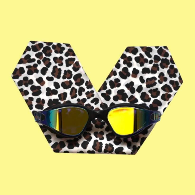 Plavecké brýle se šátkem 11 - 99let Waterplops - Leopard black