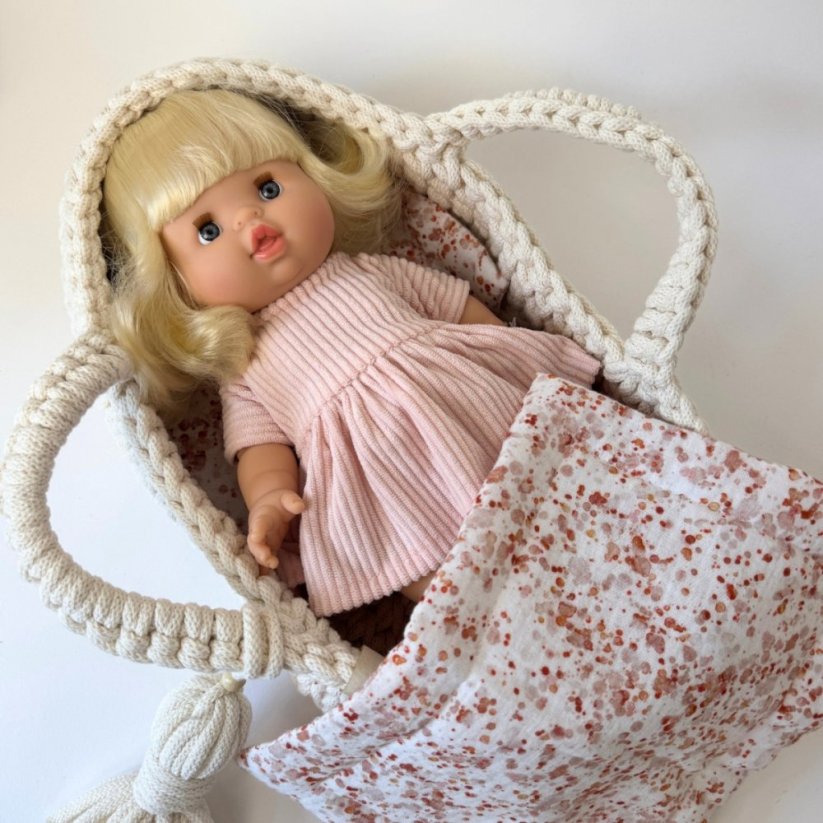 Šaty pro panenku 34 cm By Loli - Boho - Corduroy pink