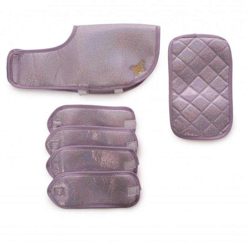 Jezdecké doplňky pro mini koníka 30 cm By Astrup - Purple Glitter