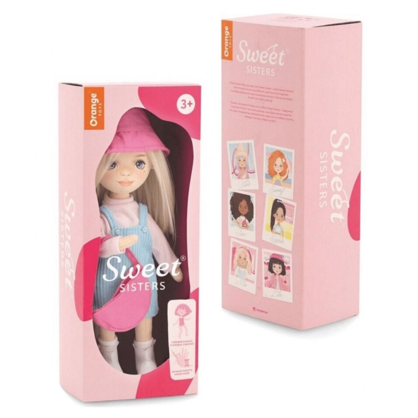 Látková panenka Orange Toys - Sweet Sisters Mia - Blue Sundress