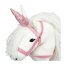 Jednorožčí roh s uzdečkou na hobby horse koníka By Astrup - Pink Glitter