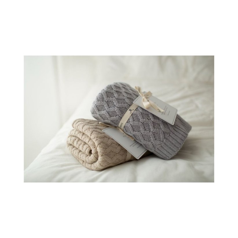Deka ze 100% merino vlny My Memi - Vines Collection - Cream