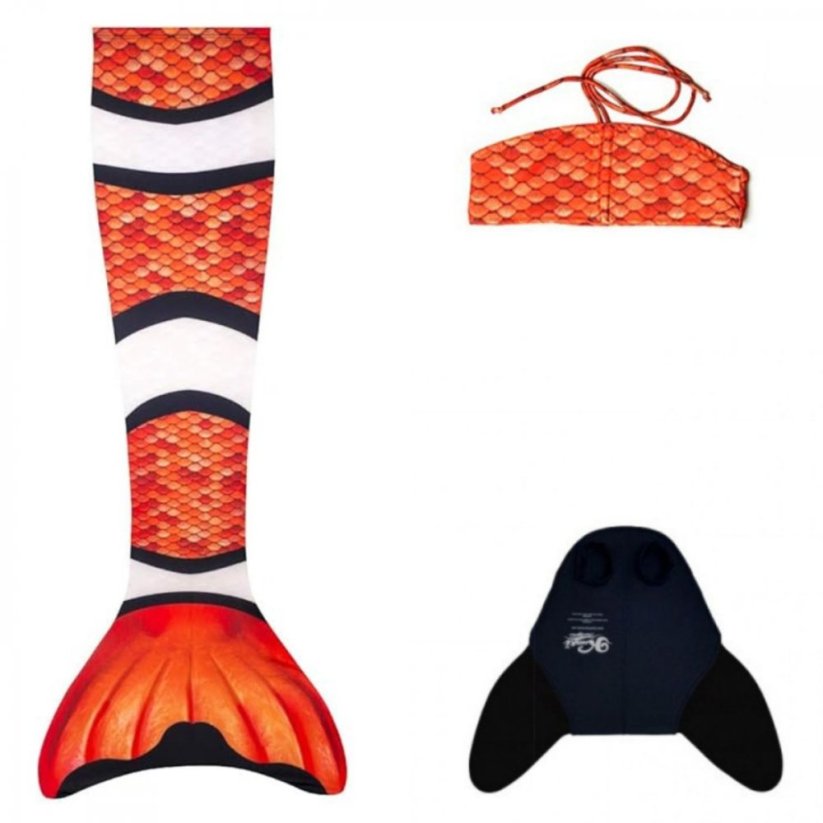 Kostým mořské panny Kuaki Mermaids - ocas, monofin ploutev a vrchní díl plavek - set 3 ks - Magic - XS 6-8 let
