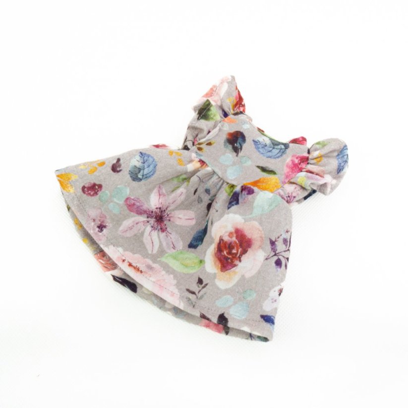 Šaty pro panenku Paola Reina a Minikane 32 cm - Spring Bloom Grey - By Loli