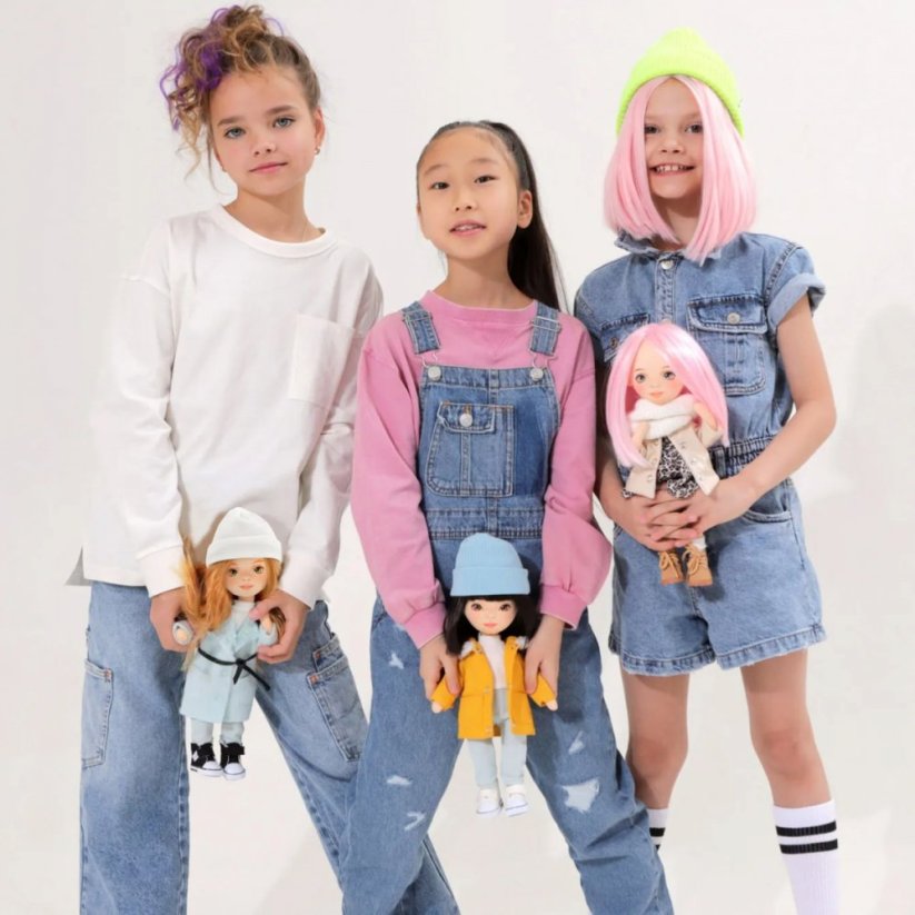 Látková panenka Orange Toys - Sweet sisters Billie - Blue Satin Dress