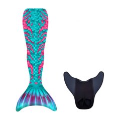 Kostým mořské panny Kuaki Mermaids - Mořský ocas a monofin ploutev - Aruba - XS 6-8 let
