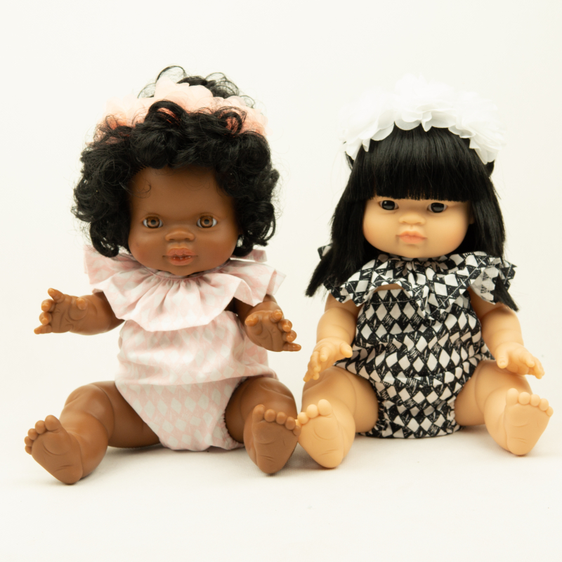 Set oblečení pro panenku 34 cm By Loli - Royal - Black And White