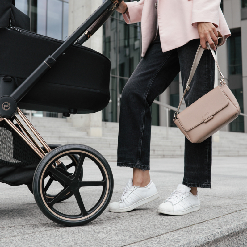 Mini crossbody kabelka pro maminku Joissy KENZA - Beige blush