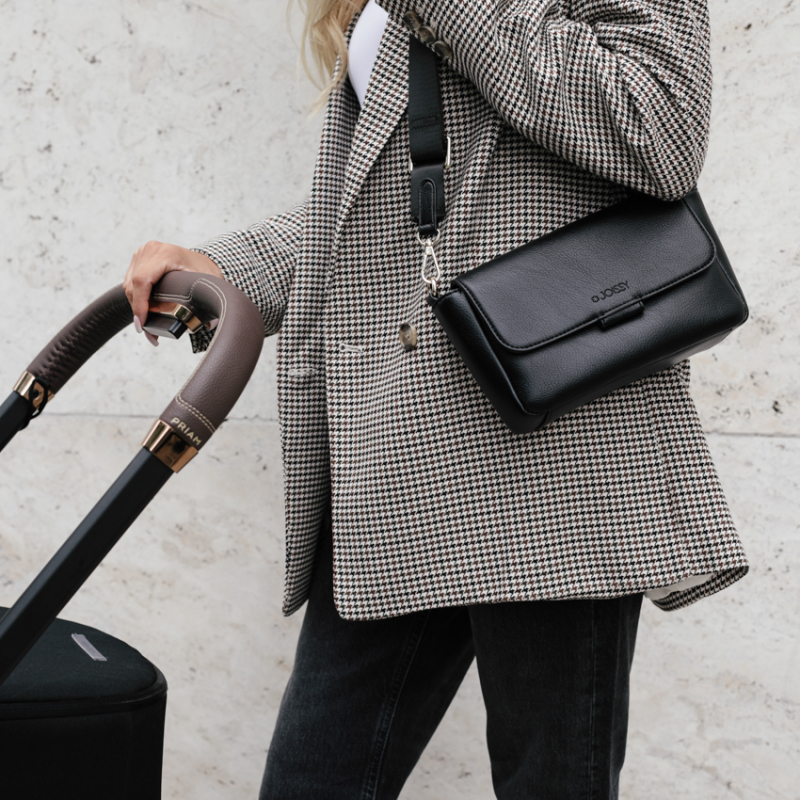 Mini crossbody kabelka pro maminku Joissy KENZA - Black/Black