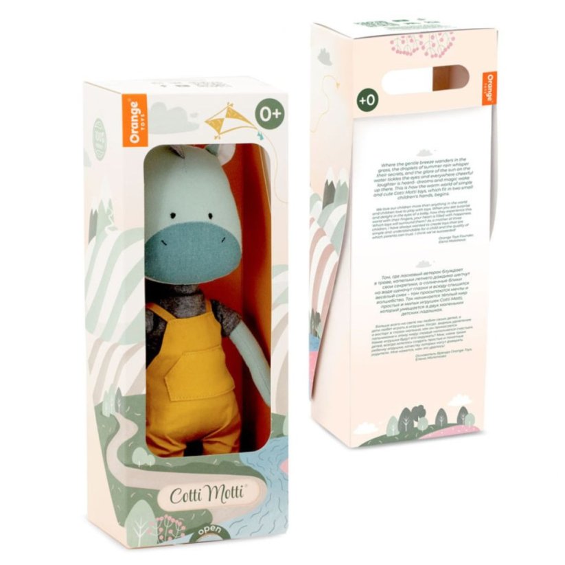 Látkový dráček 30 cm Cotti Motti Orange Toys - Andy
