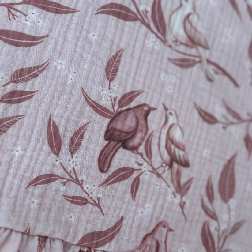 Dětské mušelínové plážové pončo By Loli - Frill Birds 60 x 60cm
