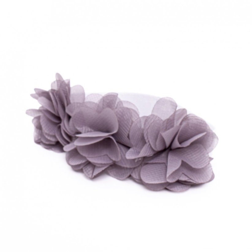 Čelenka pro panenku 34 cm By Loli - Grey Flowers