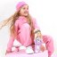 Látková panenka Orange Toys - Sweet Sisters Mia - Striped Jumpsuit