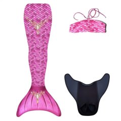 Kostým mořské panny Kuaki Mermaids - ocas, monofin ploutev a vrchní díl plavek - set 3 ks - Princess - XS 6-8 let