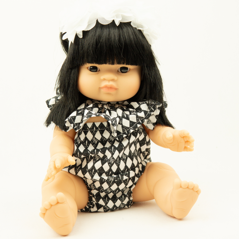 Set oblečení pro panenku 34 cm By Loli - Royal - Black And White