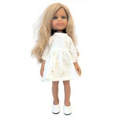 Šaty pro panenku Paola Reina a Minikane 32 cm By Loli - Classic - White Gold