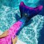 Kostým mořské panny Kuaki Mermaids - ocas, monofin ploutev a vrchní díl plavek - set 3 ks - Princess - S 8-10 let