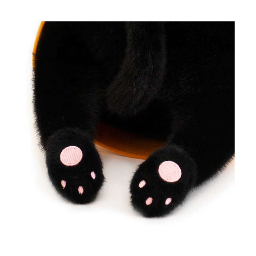 Plyšová ležící kočička v plstěném vaku Orange Toys 56 cm - Milo the Black Cat