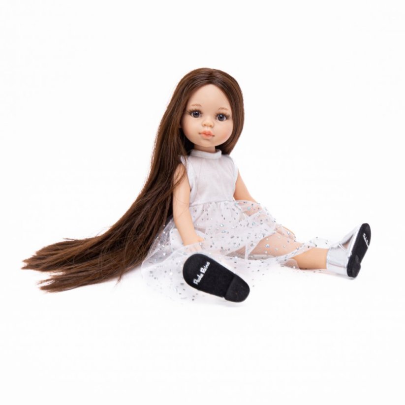 Šaty pro panenku Paola Reina a Minikane 32 cm By Loli - Glittery white