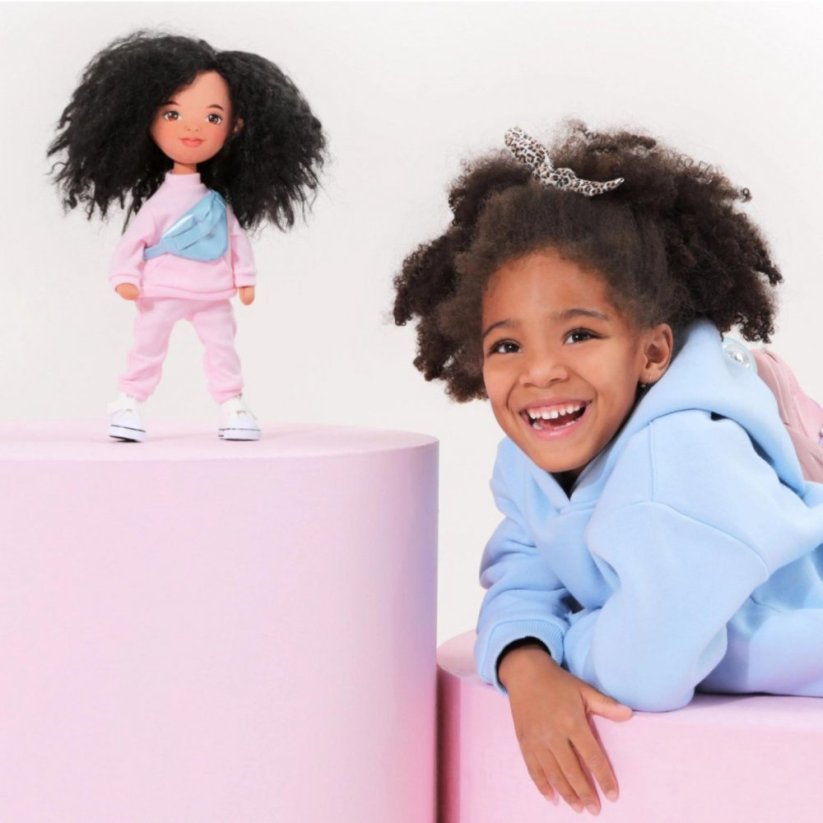 Látková panenka Orange Toys - Sweet Sisters Tina - Pink Jacket
