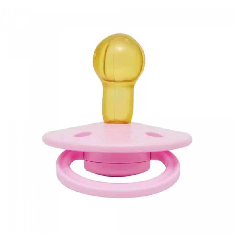 Dudlíky Rebael z přírodního kaučuku 2 ks - Sweet Pink/Champagne - 6-18 měsíců (velikost 2)