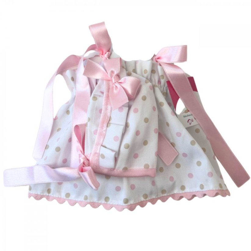 Oblečení pro opičku o velikosti 36cm De Cuna - Dots set