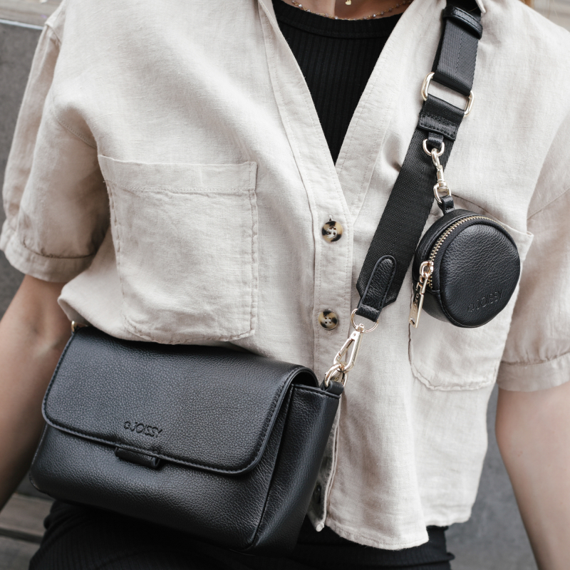 Mini crossbody kabelka pro maminku Joissy KENZA - Black
