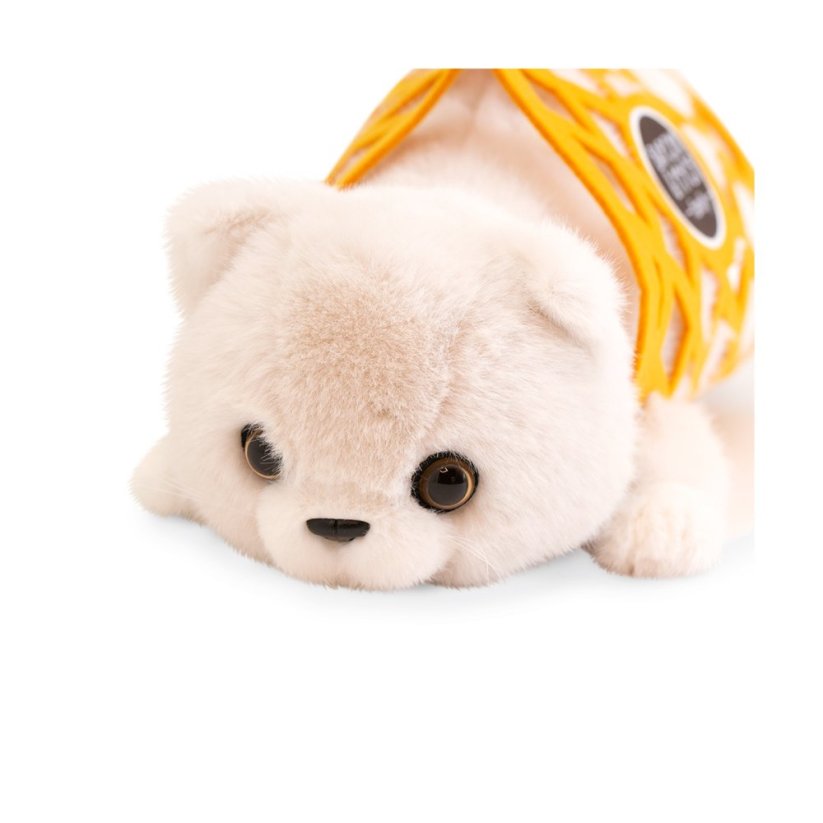 Plyšová ležící kočička v plstěném vaku Orange Toys 56 cm - Milo the White Cat