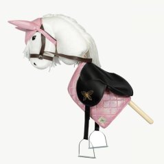 Čabraka s dekou na sedlo pro hobby horse koníka By Astrup - Pink Glitter