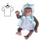 Oblečení pro opičku o velikosti 36cm De Cuna - Dots Blue set