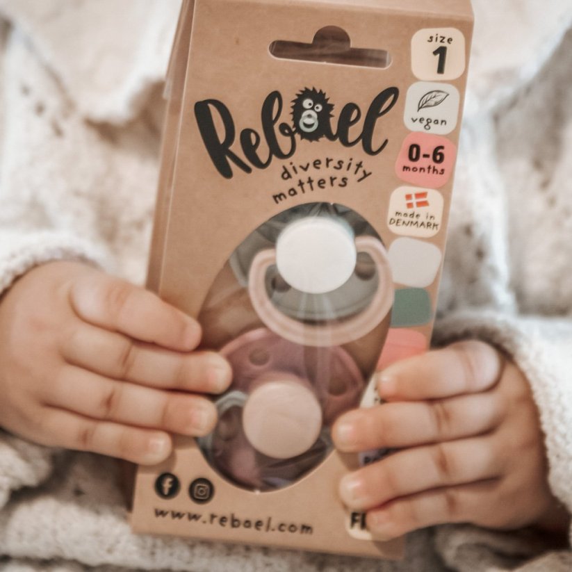 Dudlíky Rebael z přírodního kaučuku 2 ks - Laurel/Almond - 6-18 měsíců (velikost 2)