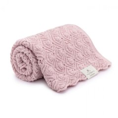 Deka ze 100% merino vlny My Memi - Pearl Collection - Powder Pink