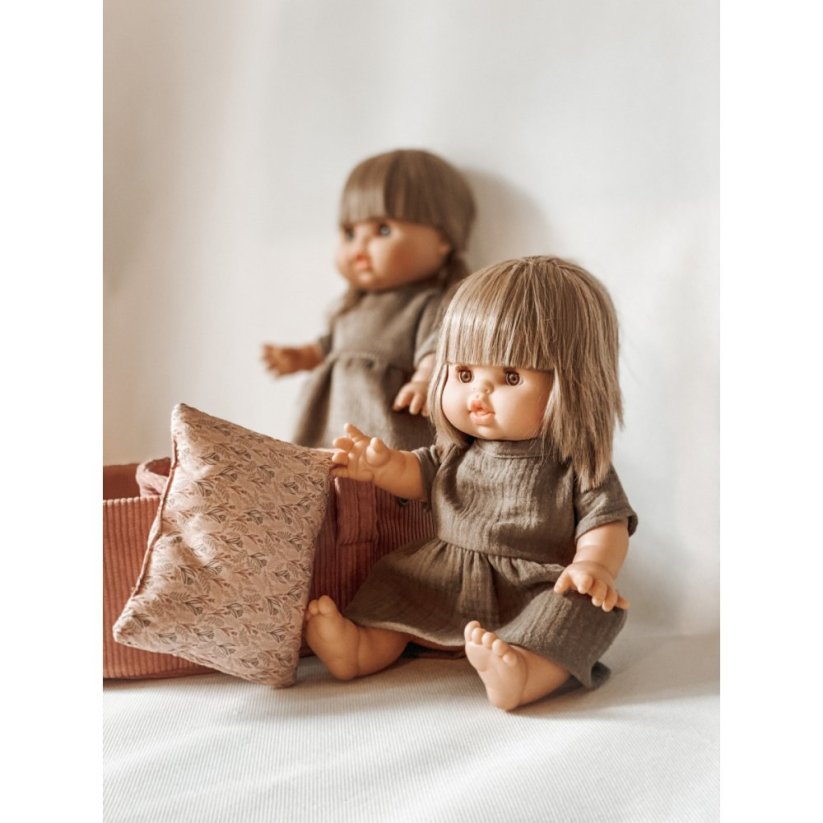 Šaty pro panenku 34 cm By Loli - Boho - Muslin Latte