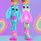Podkolenky MADMIA - Rainbow Bunny - 3 - 5 let