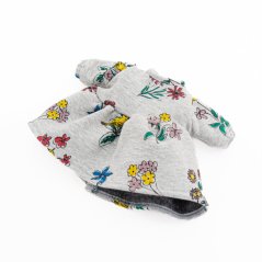 Šaty pro panenku 34 cm By Loli - Comfy - Grey flowers