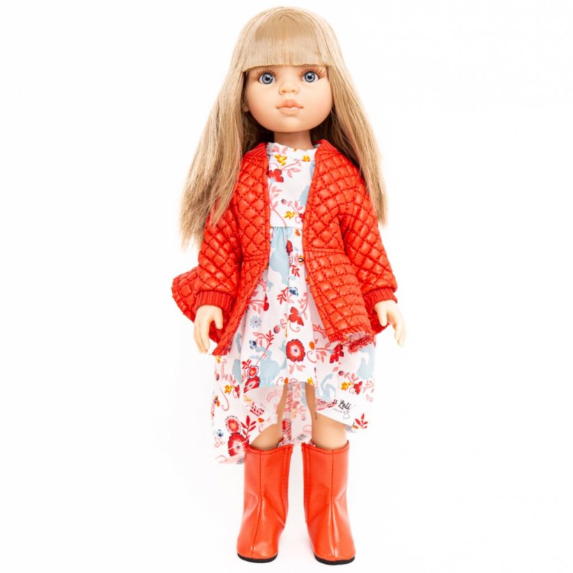 Bunda pro panenku Paola Reina a Minikane 32 cm By Loli - Peplum Red
