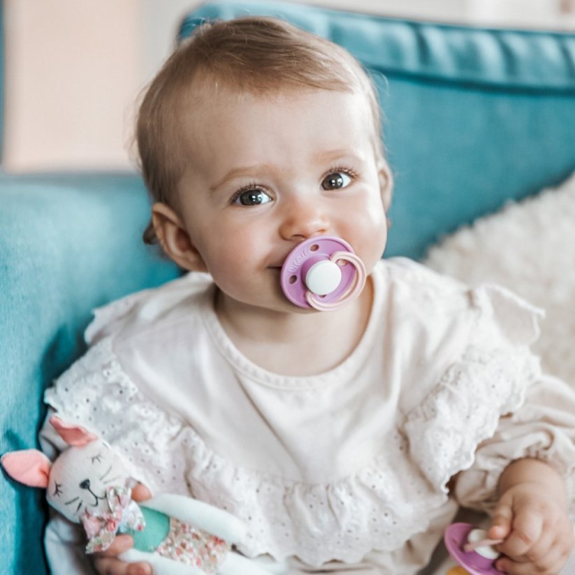 Dudlík Rebael z přírodního kaučuku 1 ks - Baby Blush - 0-6 měsíců (velikost 1)