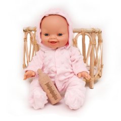 Overal s kapucí pro panenku 34 cm By Loli - Baby - Sweet Minky Pink