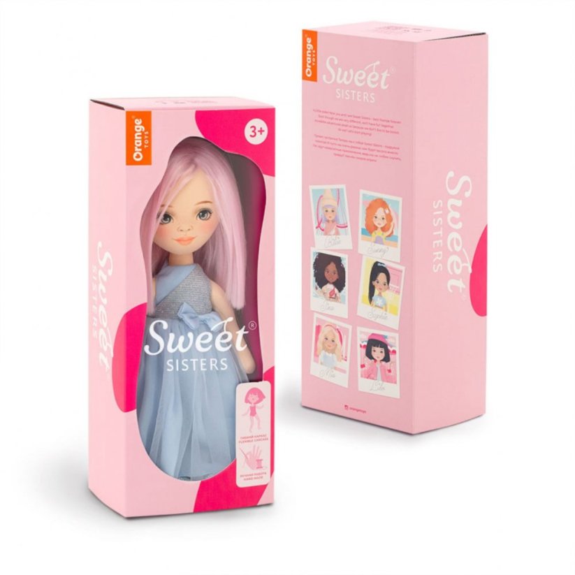 Látková panenka Orange Toys - Sweet sisters Billie - Blue Satin Dress