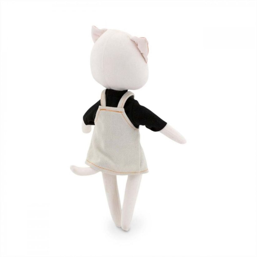 Látková kočička 29 cm Orange Toys - Christy The Cat - Denim Sundress