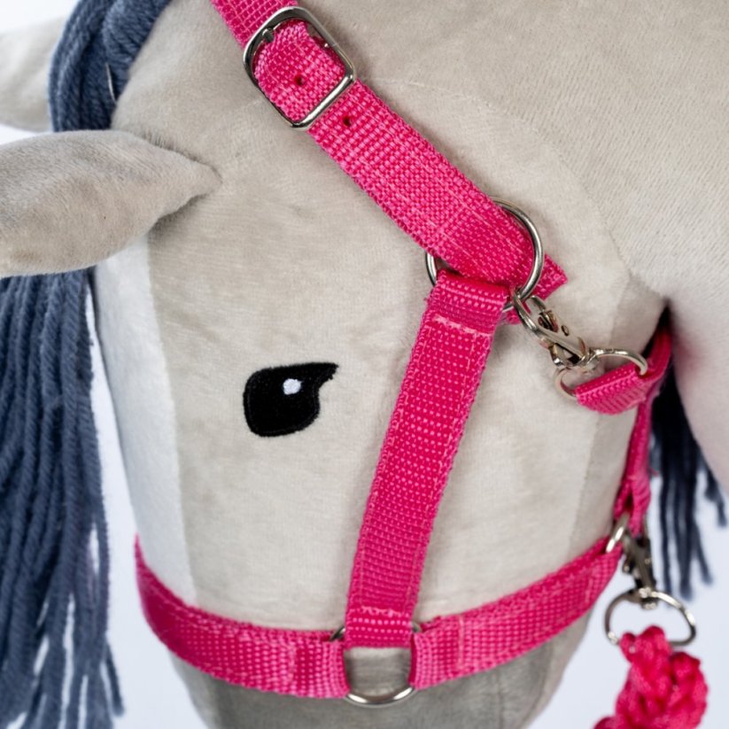 Ohlávka s vodítkem pro hobby horse koníka By Astrup - Halter And Rope Pink