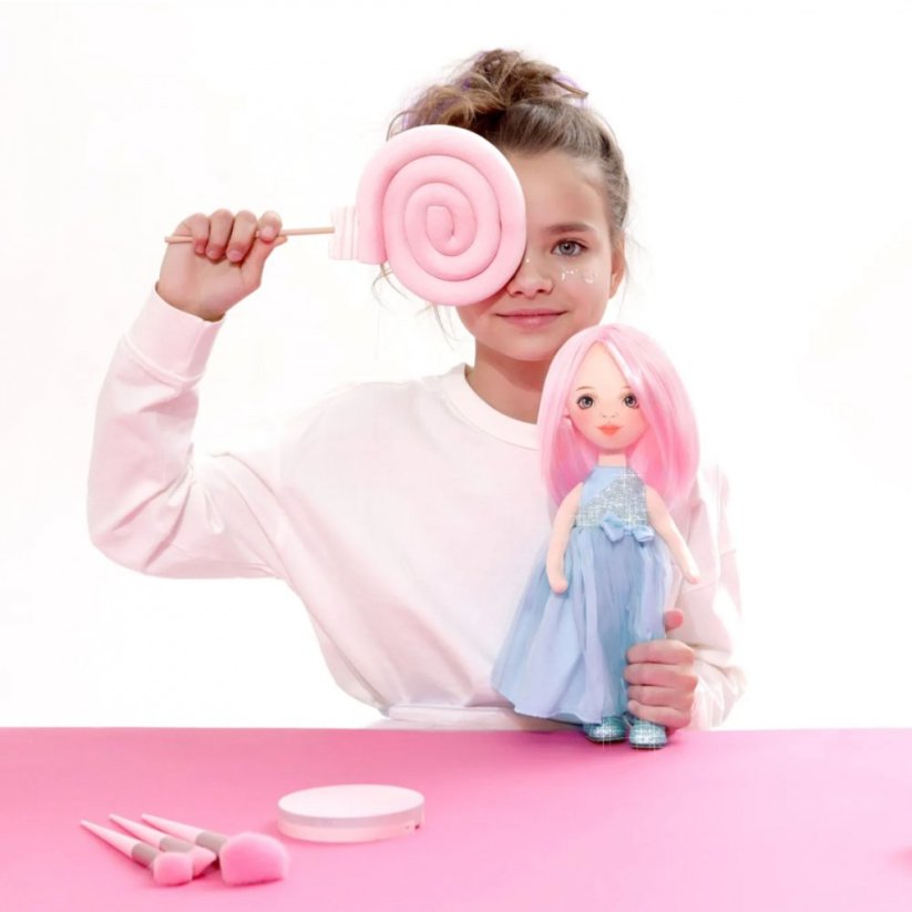 Látková panenka Orange Toys - Sweet sisters Billie - Denim Sundress