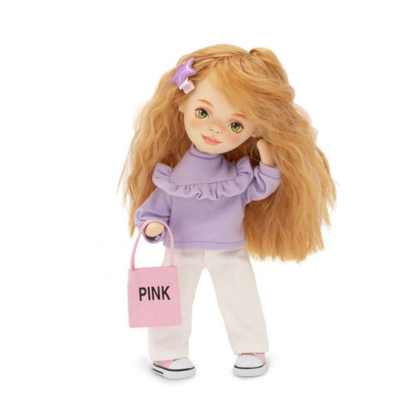 Látková panenka Orange Toys - Sweet Sisters Sunny - Purple Sweater