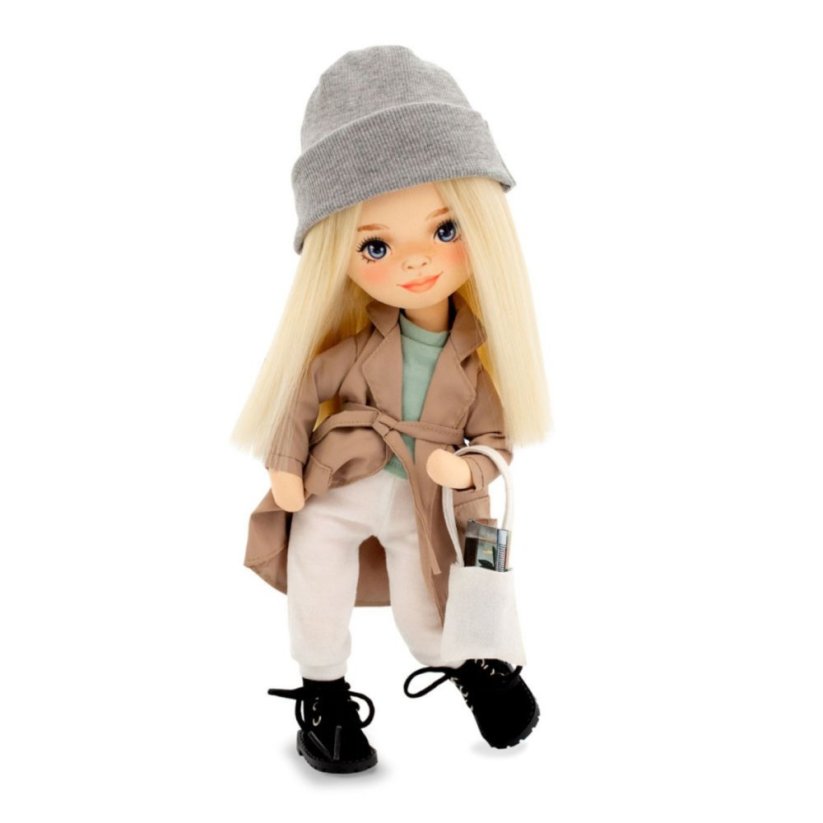 Látková panenka Orange Toys - Sweet Sisters Mia - Beige Trench Coat