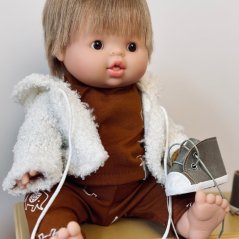 Beránkový kabátek pro panenku 34 cm By Loli - Cozy - Cream