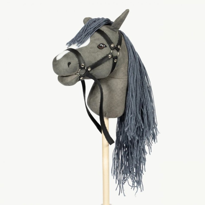 Hobby koník na tyči s ocasem By Astrup - Hobby Horse Grey
