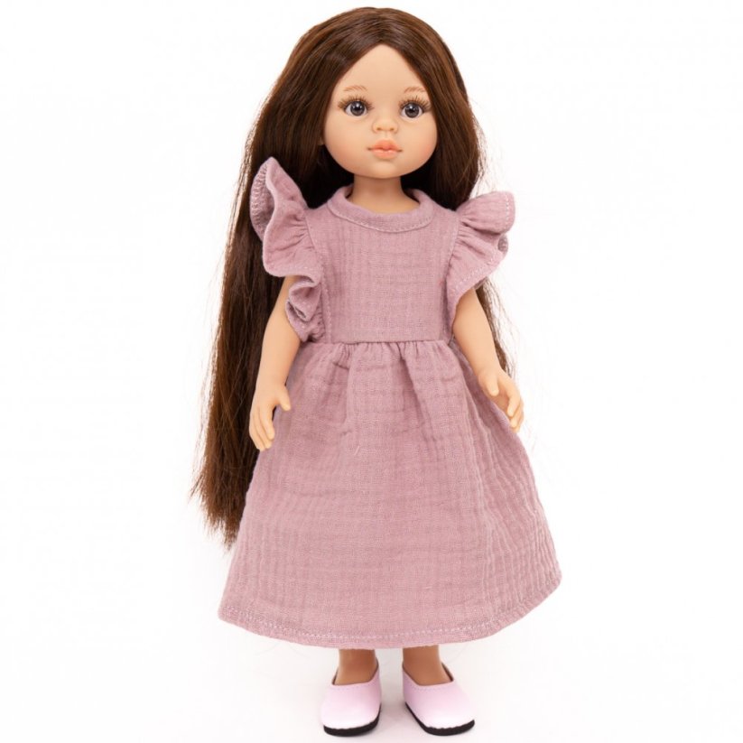 Šaty pro panenku Paola Reina a Minikane 32 cm By Loli - Fly long Ametyst