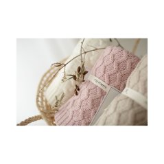 Deka ze 100% merino vlny My Memi - Vines Collection - Powder Pink